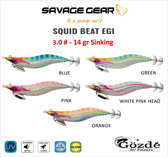 Savage Gear Squid Beat Egi #3.0 14 gr Kalamar Zokası  resmi