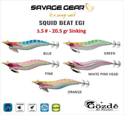 Savage Gear Squid Beat Egi #3.5 20.5 gr Kalamar Zokası  resmi