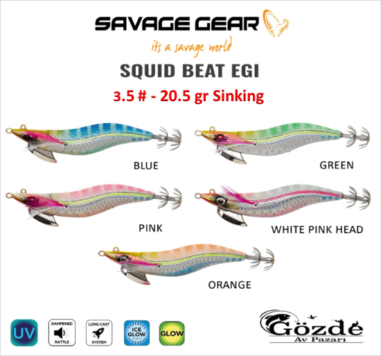 Savage Gear Squid Beat Egi #3.5 20.5 gr Kalamar Zokası  resmi
