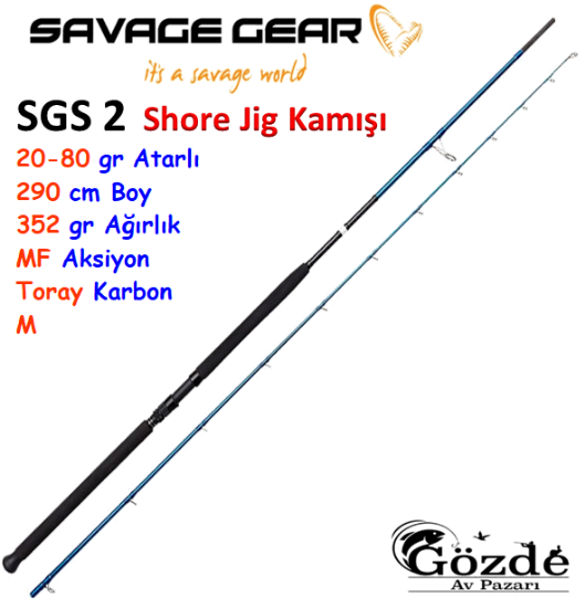 Savage Gear SGS2 Shore Jigging  2.90m  20-80 gr Kamış resmi