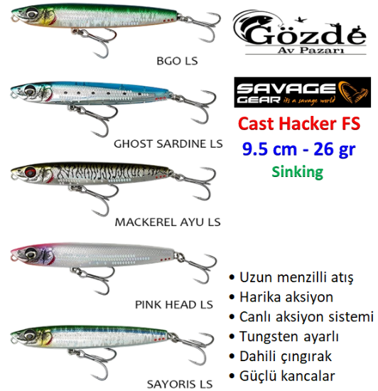 Savage Gear Cast Hacker 9.5 cm 26 gr Sahte Balık resmi