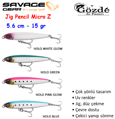 Savage Gear Jig Pencil MicroZ  5.6 cm 15 gr  resmi
