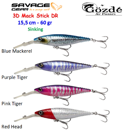 Savage Gear 3D Mack Stick DR 15.5CM 60GR resmi