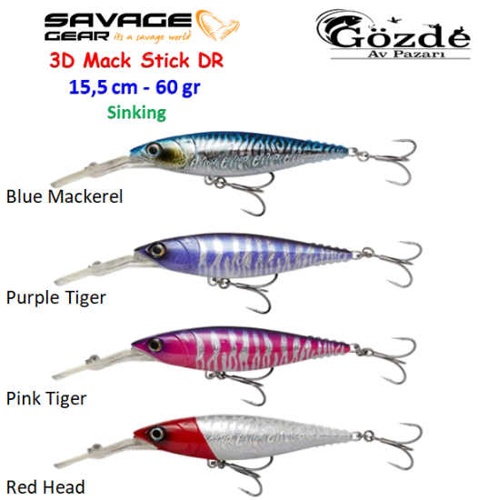 Savage Gear 3D Mack Stick DR 15.5CM 60GR resmi