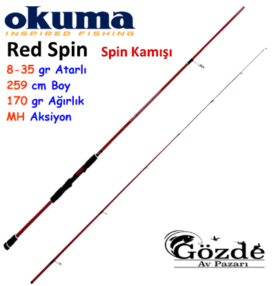 Okuma Red Spin 259 cm 8-35 gr Spin Kamışı  resmi