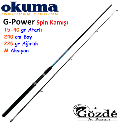 Okuma G-Power Spin  240 cm 15-40 gr  Spin Kamışı resmi