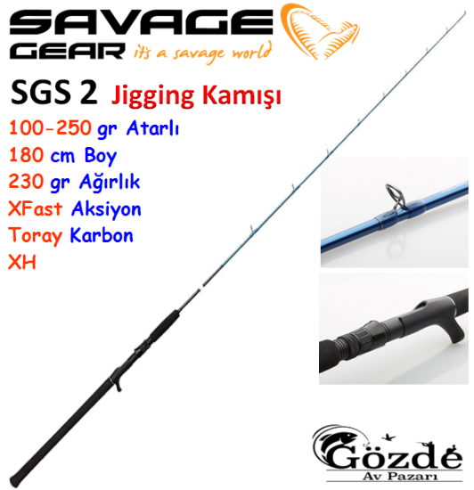 Savage Gear SGS2 Jigging Triger 1.80m  100-250 gr Tek Parça Kamış  resmi