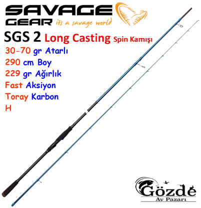 Savage Gear SGS2 Long Casting 2.90 mt 30-70 gr Kamış  resmi