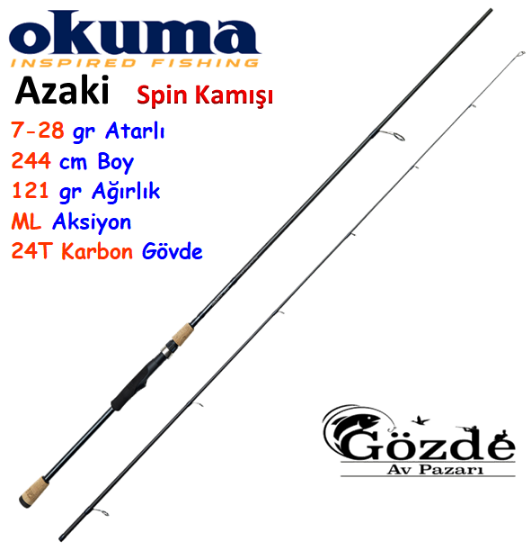 Okuma Azaki Spin 244 cm 7-28 gr Spin Kamışı resmi
