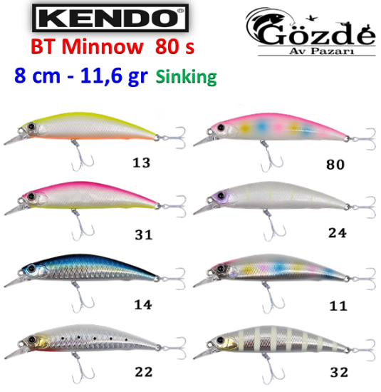 Kendo BT Minnow 80s - 11.6 gr Sinking Sahte  resmi