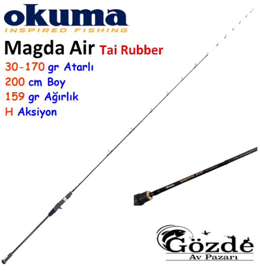 Okuma Magda Aır 2,00 mt  30-170 gr  Taırubber Kamışı resmi