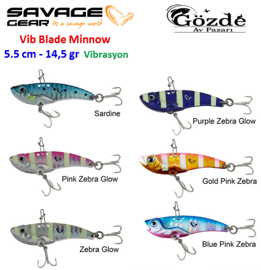 Savage gear 3D VIB Blade 5,5 cm 14,5 gr Suni Yem resmi