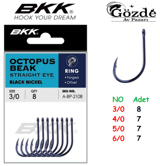 BKK Octopus Beak Düz Halkalı İğne  resmi
