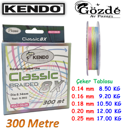 Kendo Classic 8x 300 metre Multicolor İpek resmi
