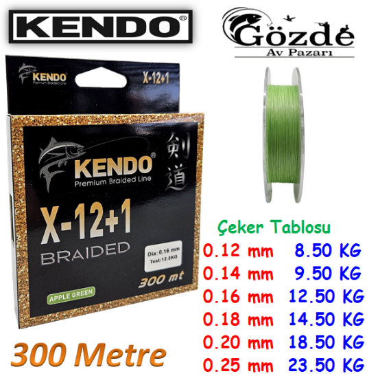 Kendo X  12+1x 300 metre Yeşil İpek  resmi