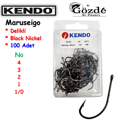 Kendo Maruseigo-R Black Nickel Halkalı İğne 100 Adet  resmi