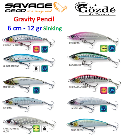 Savage Gear Gravity Pencil 6 cm - 12 gr Sahte Balık resmi