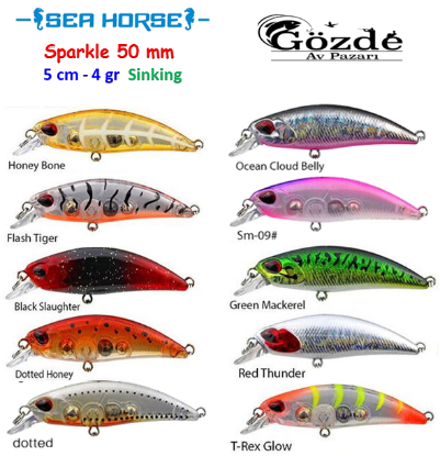 Sea Horse Sparkle 50s  5 cm  4 gr  Sinking Sahte  resmi