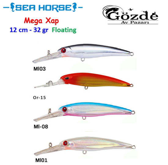 Sea Horse  Cy-108 12 cm 32 gr Trolling Sahte Balık resmi