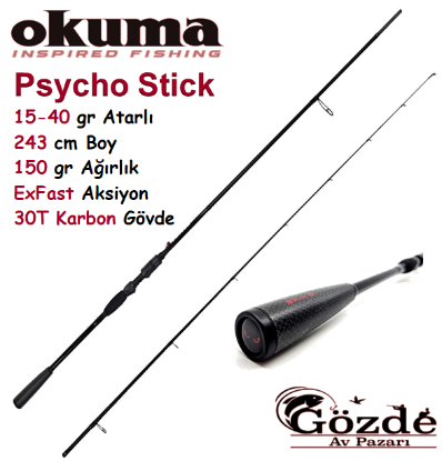 Okuma Psycho Stick Game 243 cm 15-40 gr Ex-Fast Spin Kamışı  resmi