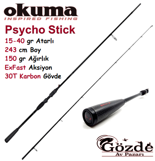Okuma Psycho Stick Game 243 cm 15-40 gr Ex-Fast Spin Kamışı  resmi