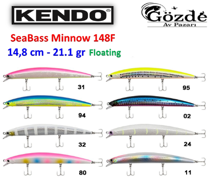 Kendo SeaBass Minnow 148F - 21.1 gr Floating Sahte Balık resmi