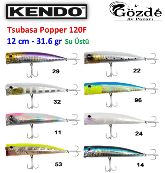 Kendo Tsubasa BS Popper 120F - 31.6 gr Su Üstü Sahte Balık    resmi