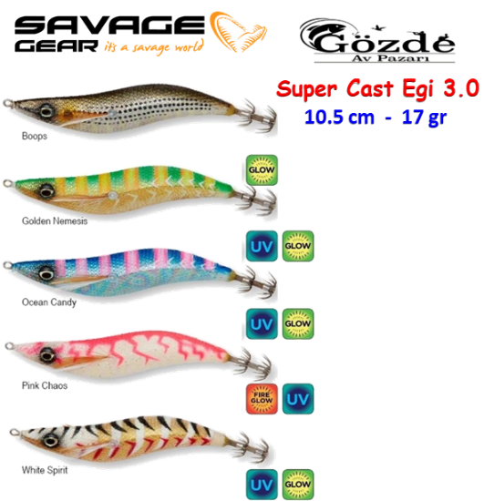 Savage Gear Super Cast Egi #3.0  17 gr Kalamar Zokası   resmi