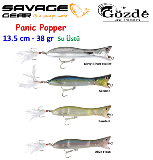 Savage Gear Panıc Popper 13.5cm 38 gr Su Üstü Sahte resmi