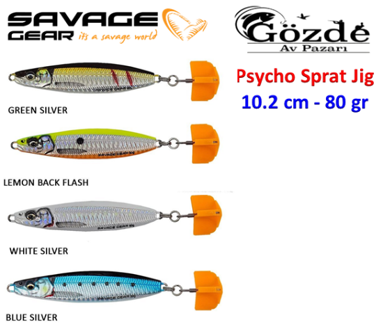 Savage gear Psycho Sprat 80 gr Jig Yem resmi