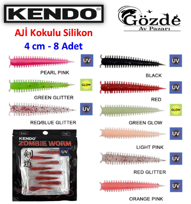 Kendo Zombie Worm Lrf Silikonu 4 cm (8 Adet) resmi