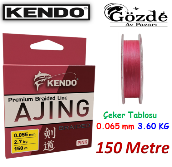Kendo Ajing Premium Braid 150 metre İpek resmi