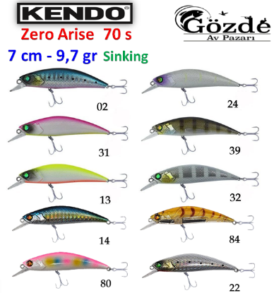 Kendo Zero Arise Minnow 70s Sinking Sahte resmi