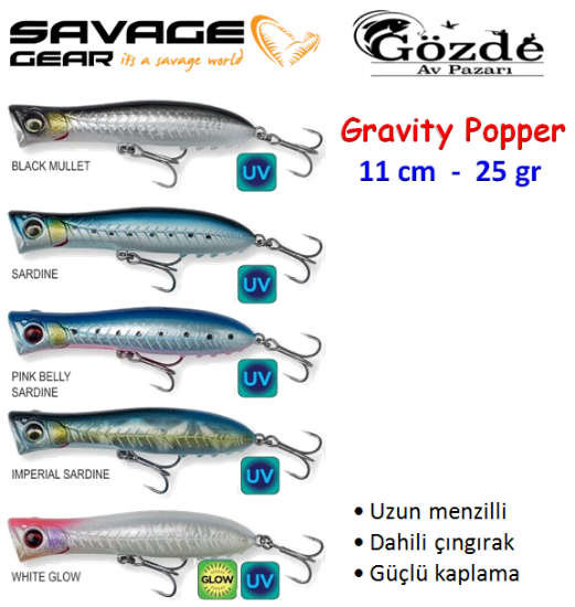 Savage Gear Gravity Popper 11 cm 25 gr Su Üstü Sahte Balık  resmi