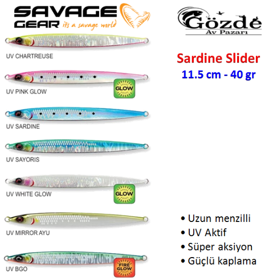 Savage Gear Sardine Slider 11.5 cm 40 gr Jig resmi