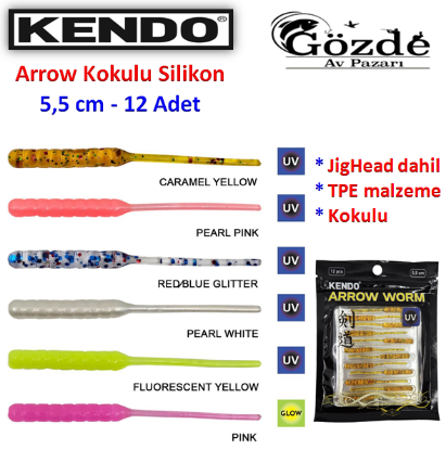 Kendo Arrow Worm Lrf Silikonu 5.5 cm 12 Adet resmi