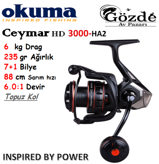 Okuma Ceymar HD-3000HA2 7+1 Bilye Makine resmi