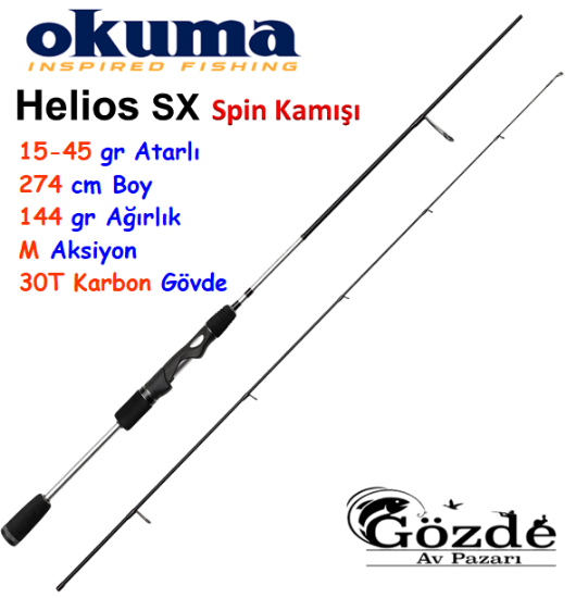 Okuma Helios 274 cm 15-45 gr Spin Kamışı resmi