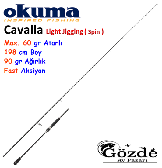 Okuma Cavalla Ultra Light Jigging (Spin) 198 cm Max 60 gr Kamış resmi