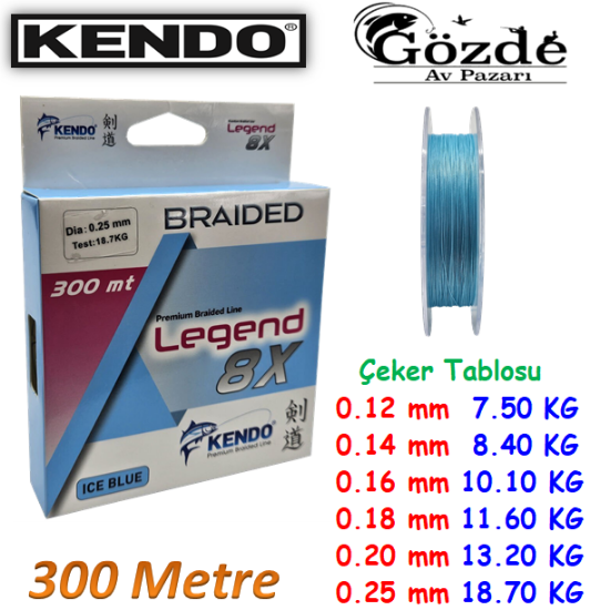 Kendo Legend 8X 300 metre İce Blue İpek resmi