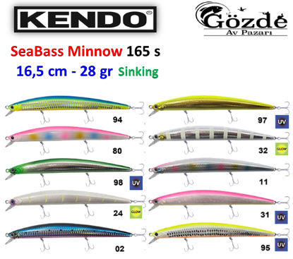 Kendo SeaBass Minnow 165S - 28 gr Sinking Sahte Balık  resmi