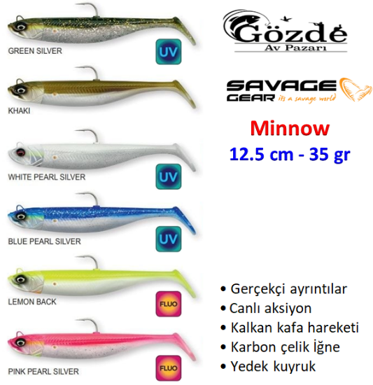 Savage Gear Savage Minnow Silikon 12.5 cm 35 gr resmi