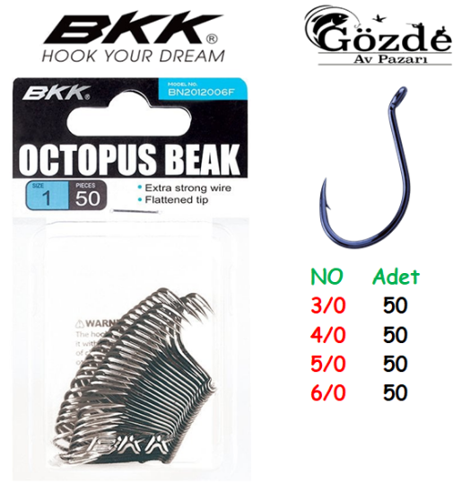 BKK Octopus Beak İğne 50 Adet resmi